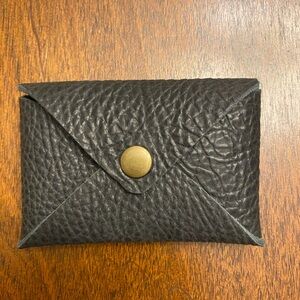 Go Forth Goods Envelope Snap Leather Card Wallet